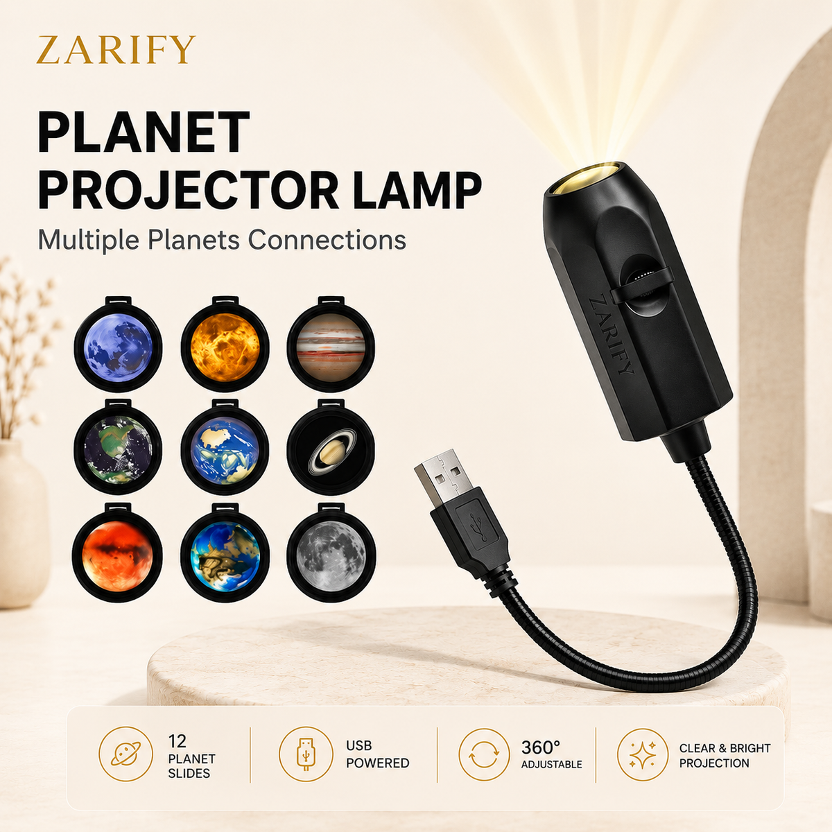 360° Galaxy Projection Lamp