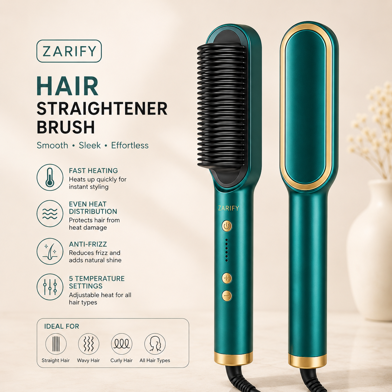 909 Hair Straightener Brush